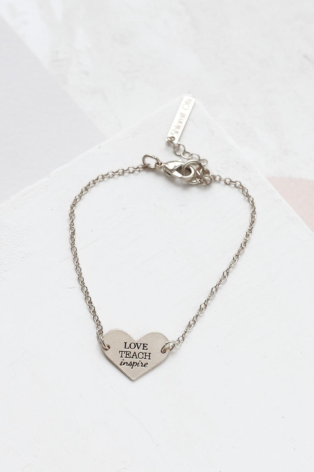 "Love Teach Inspire" bracelet