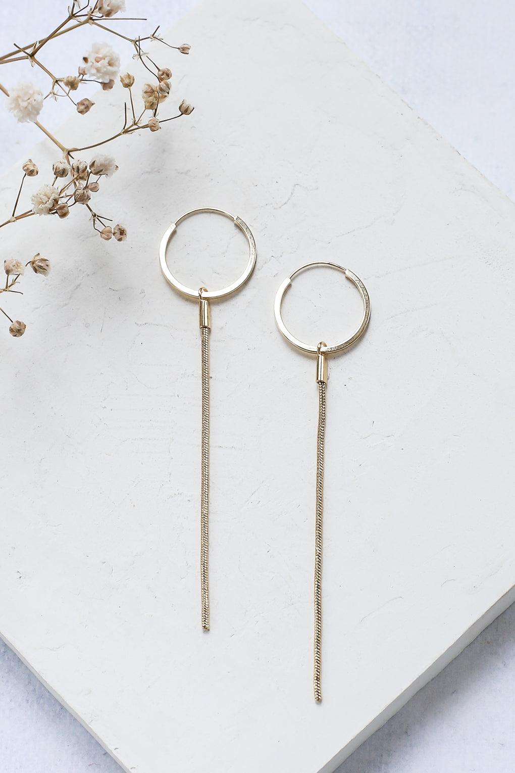 Replaceable pendants for 14K gold hoop earrings