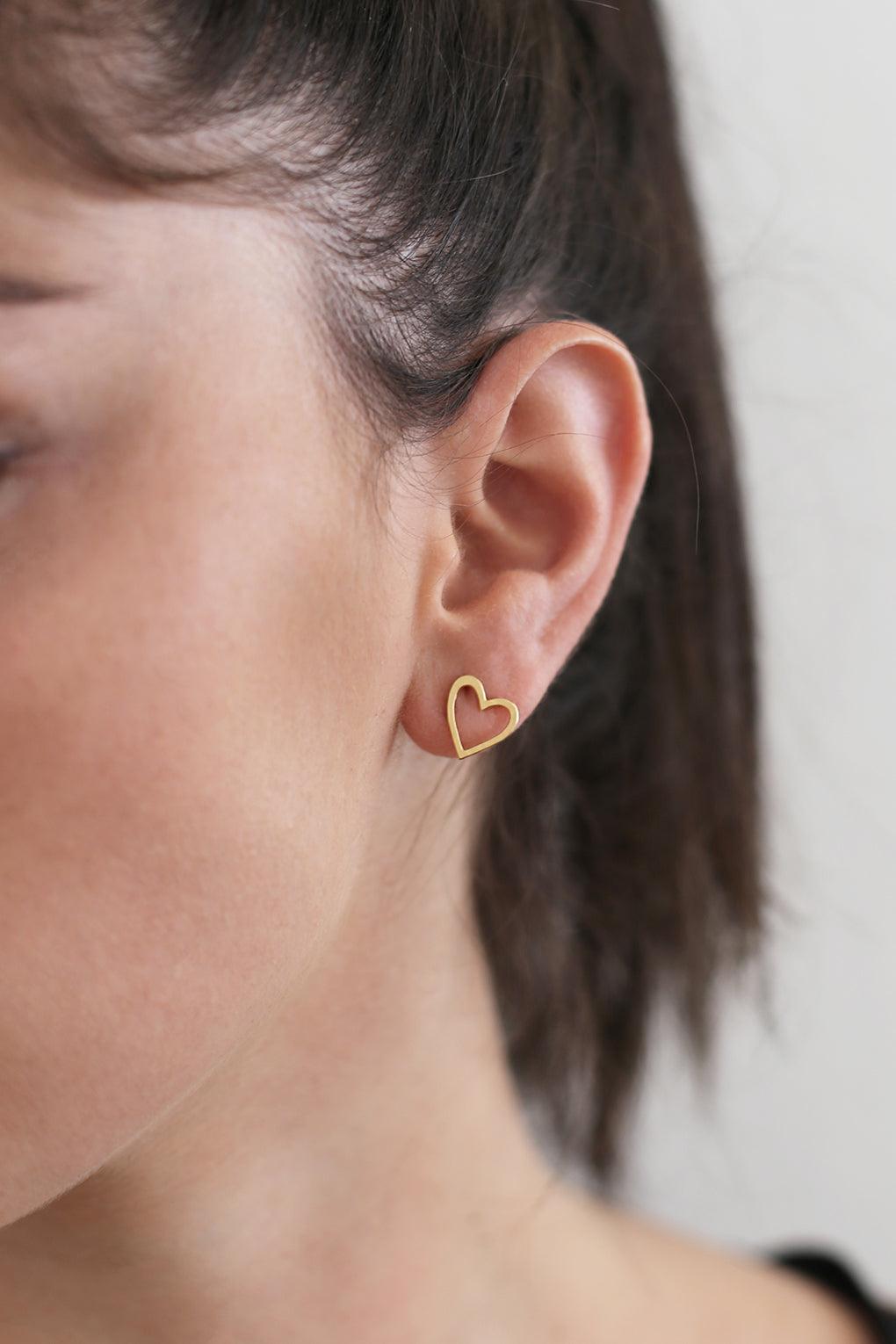 Hollow Heart Earrings