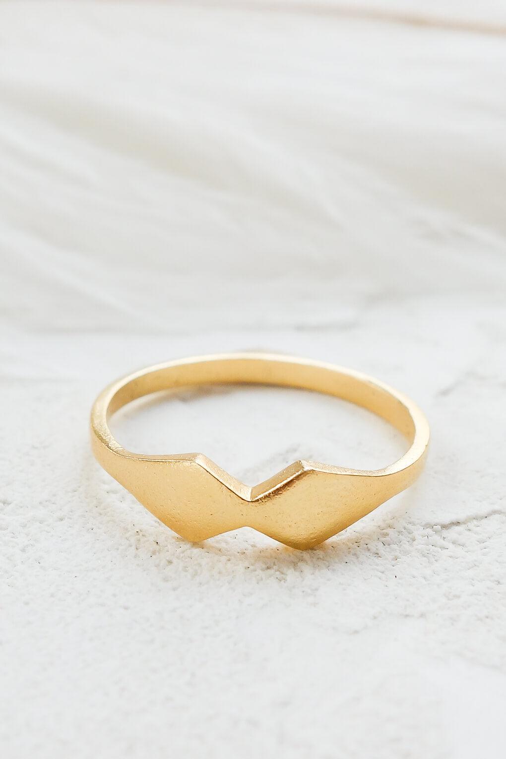 14K Gold KITE RING