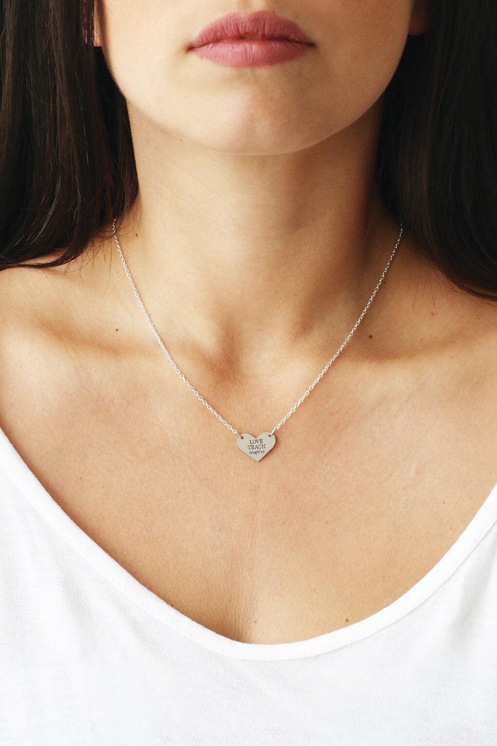 "Love Teach Inspire" necklace