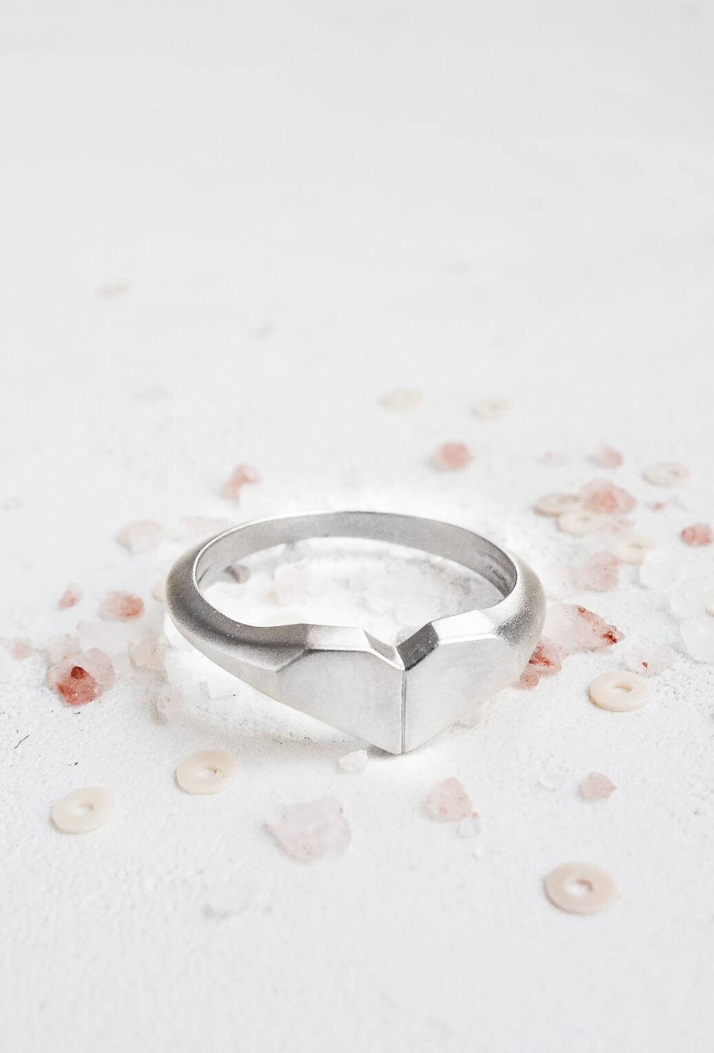 14K Gold ORIGAMI HEART RING