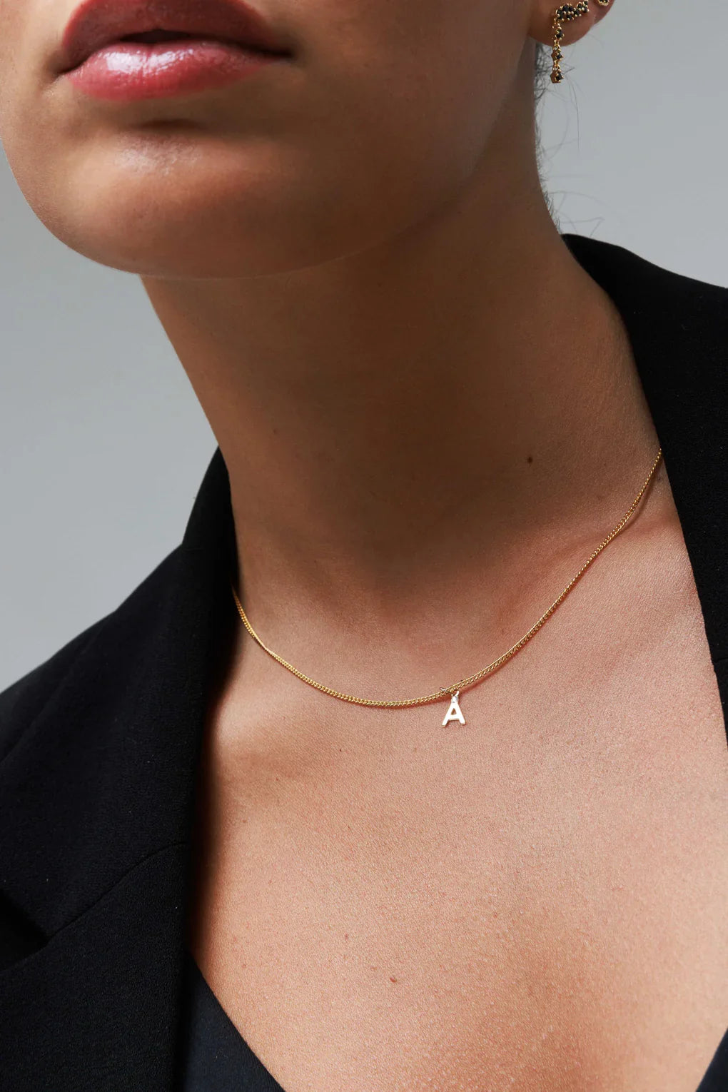 Tiny Initial Necklace