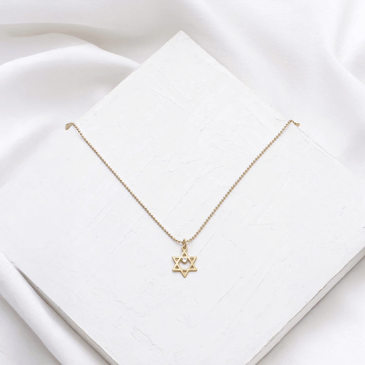 Star of David Necklace with crystal