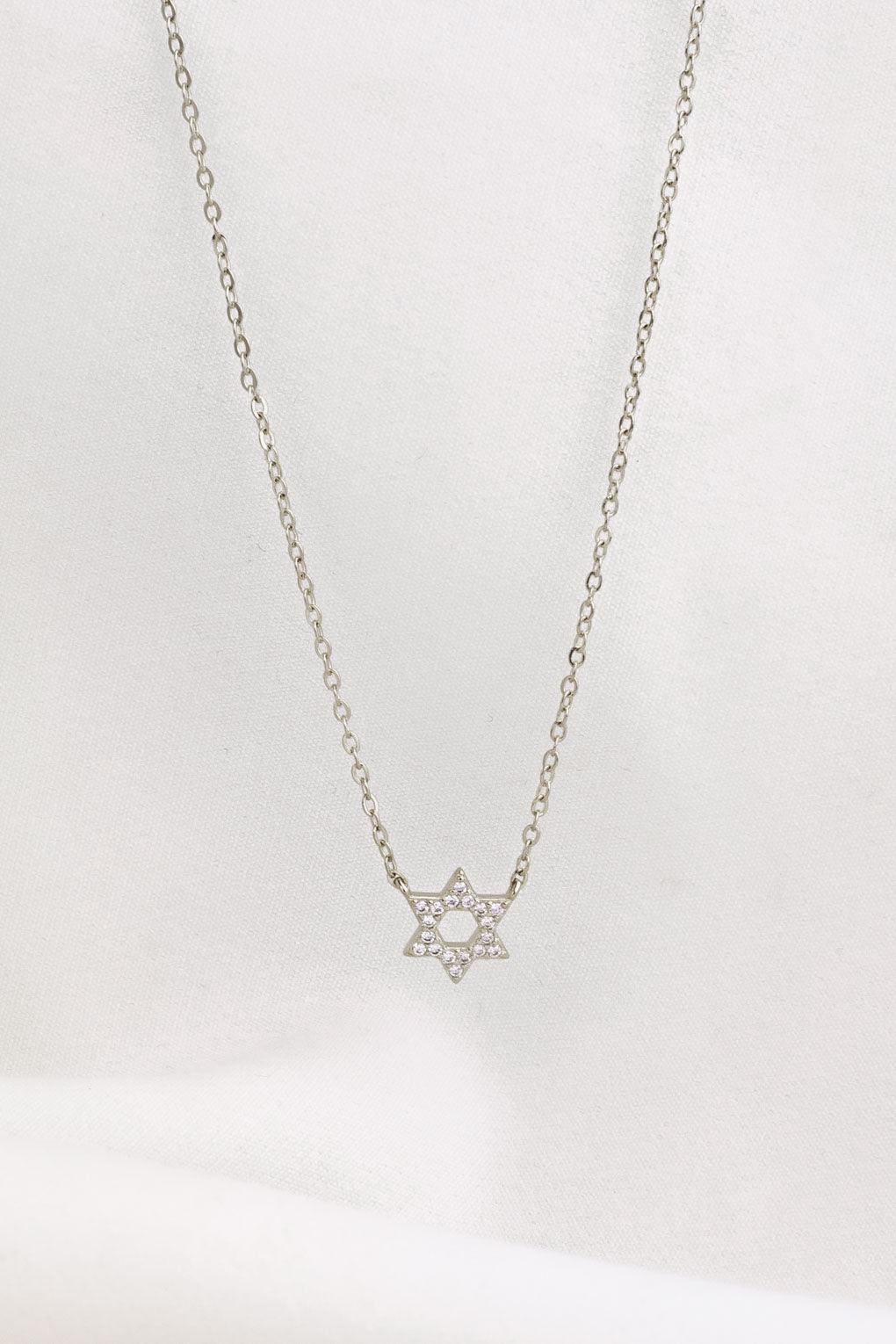 Crystal Set Star of David Necklace