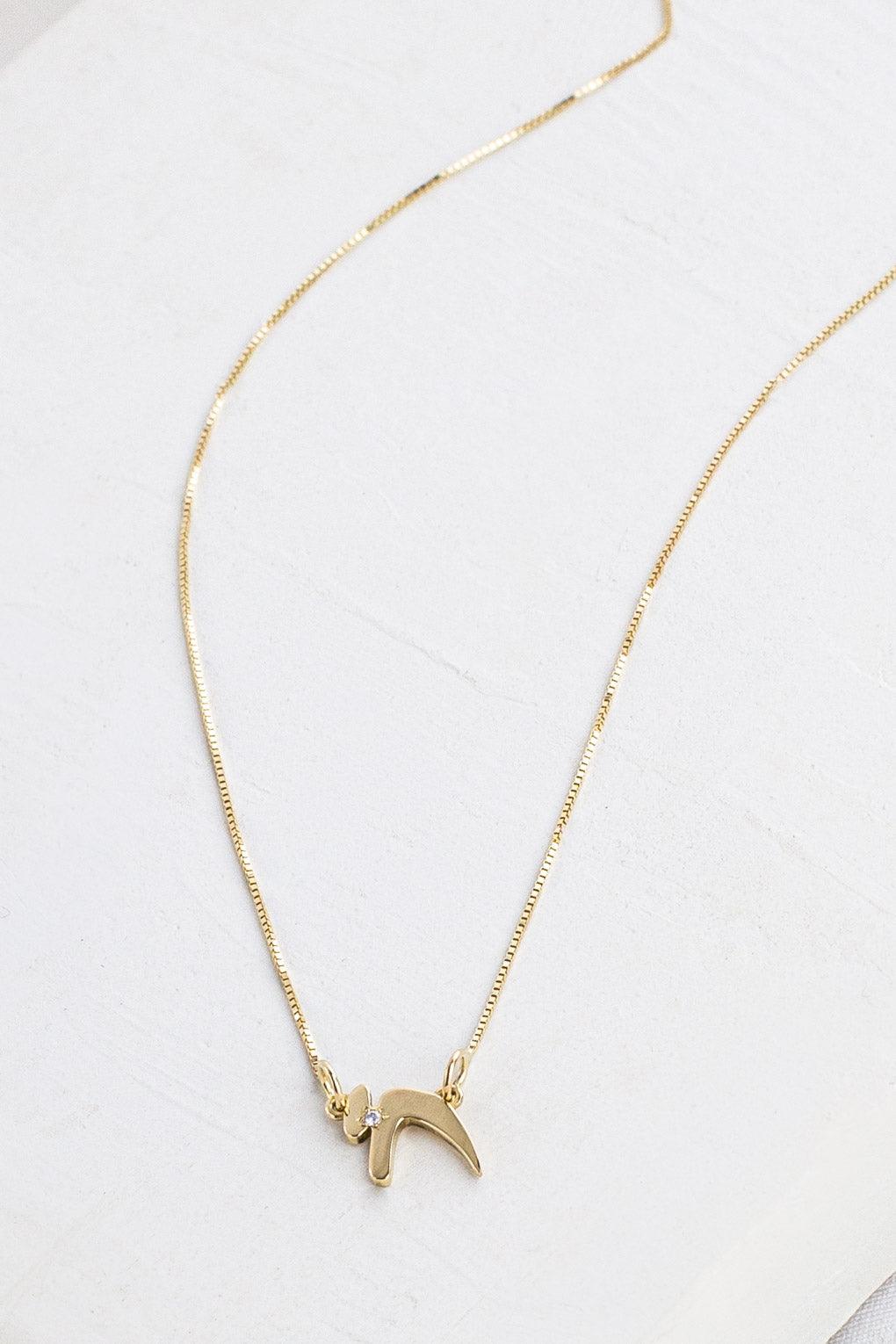 14K gold Chai Necklace with diamond