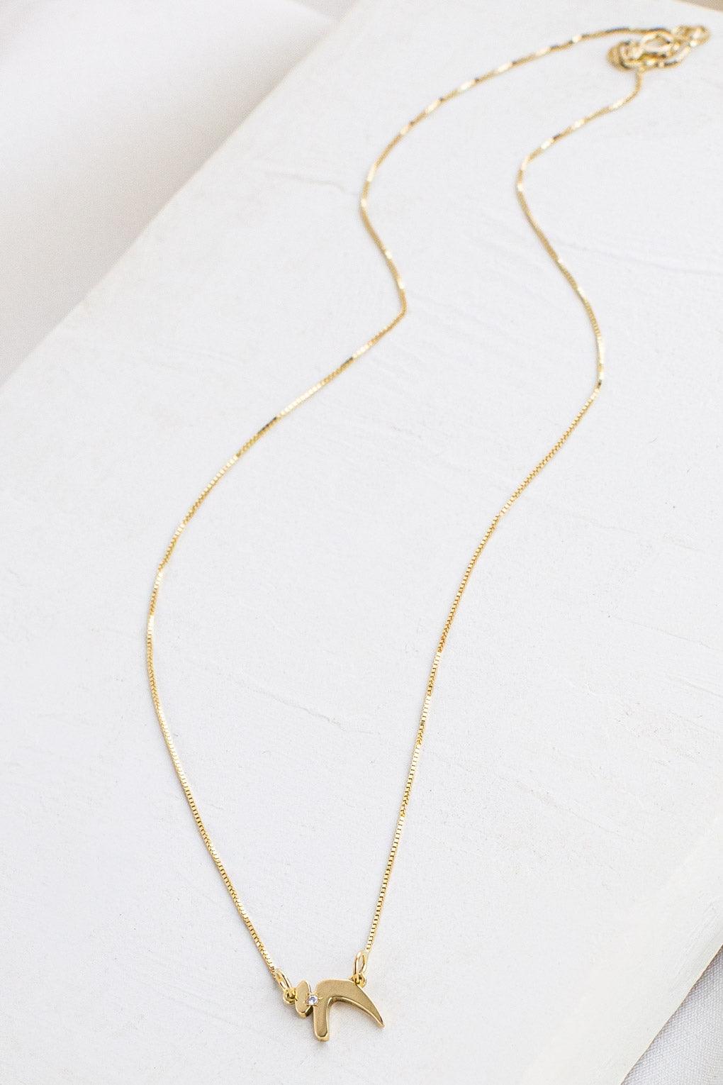 14K gold Chai Necklace with diamond