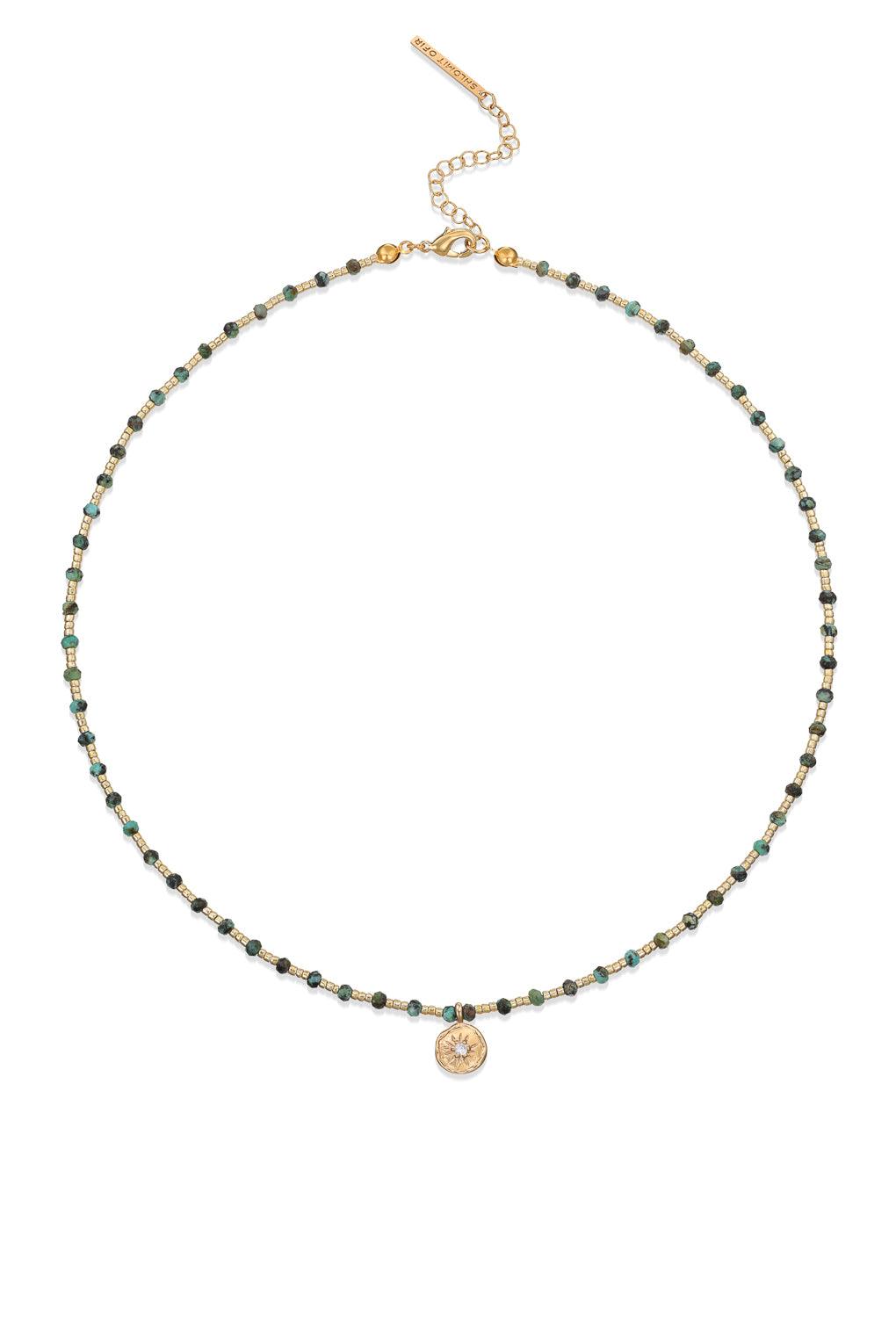 Yara Necklace Gold / 9 aqua