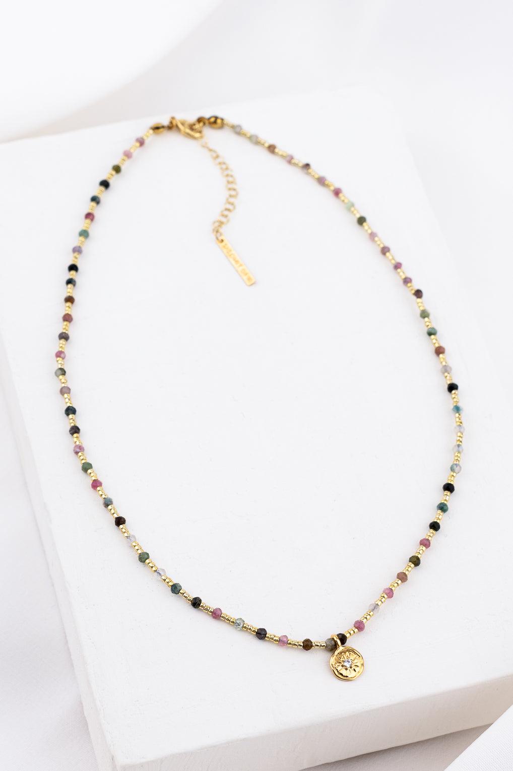 Yara Necklace Gold / 9 aqua