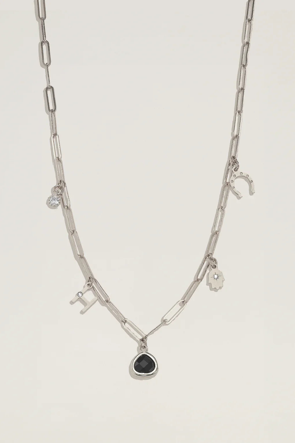 Charm Necklace - Medium Paperclip Chain