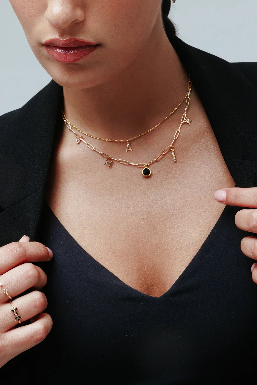 Charm Necklace - Medium Paperclip Chain