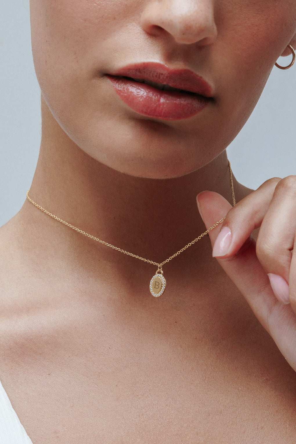 Custom Engraved Crystal Pendant Necklace