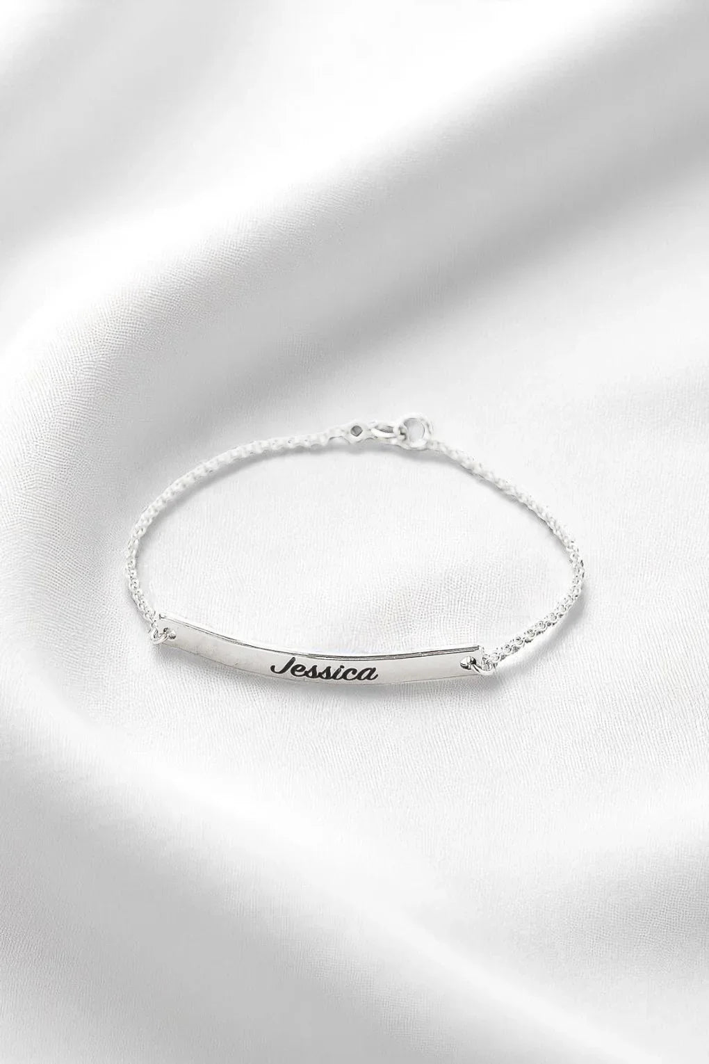 Custom Engraved 14K Gold Bar Bracelet