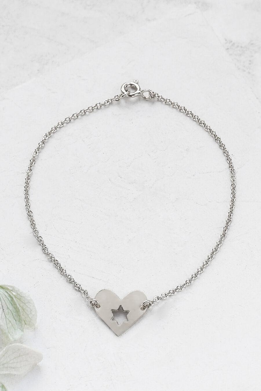 14K Gold Israel at Heart Bracelet