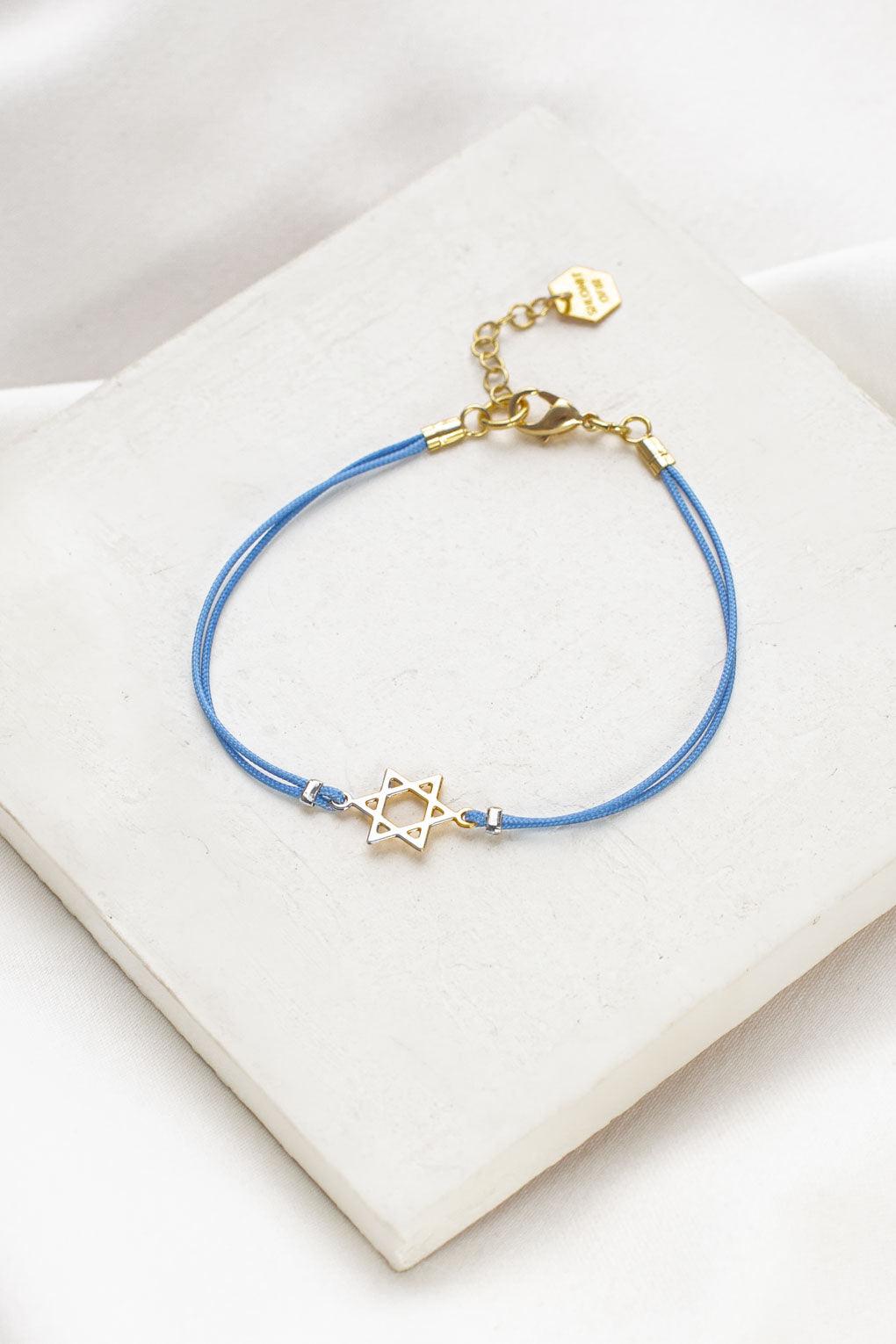 Star of David on String Bracelet