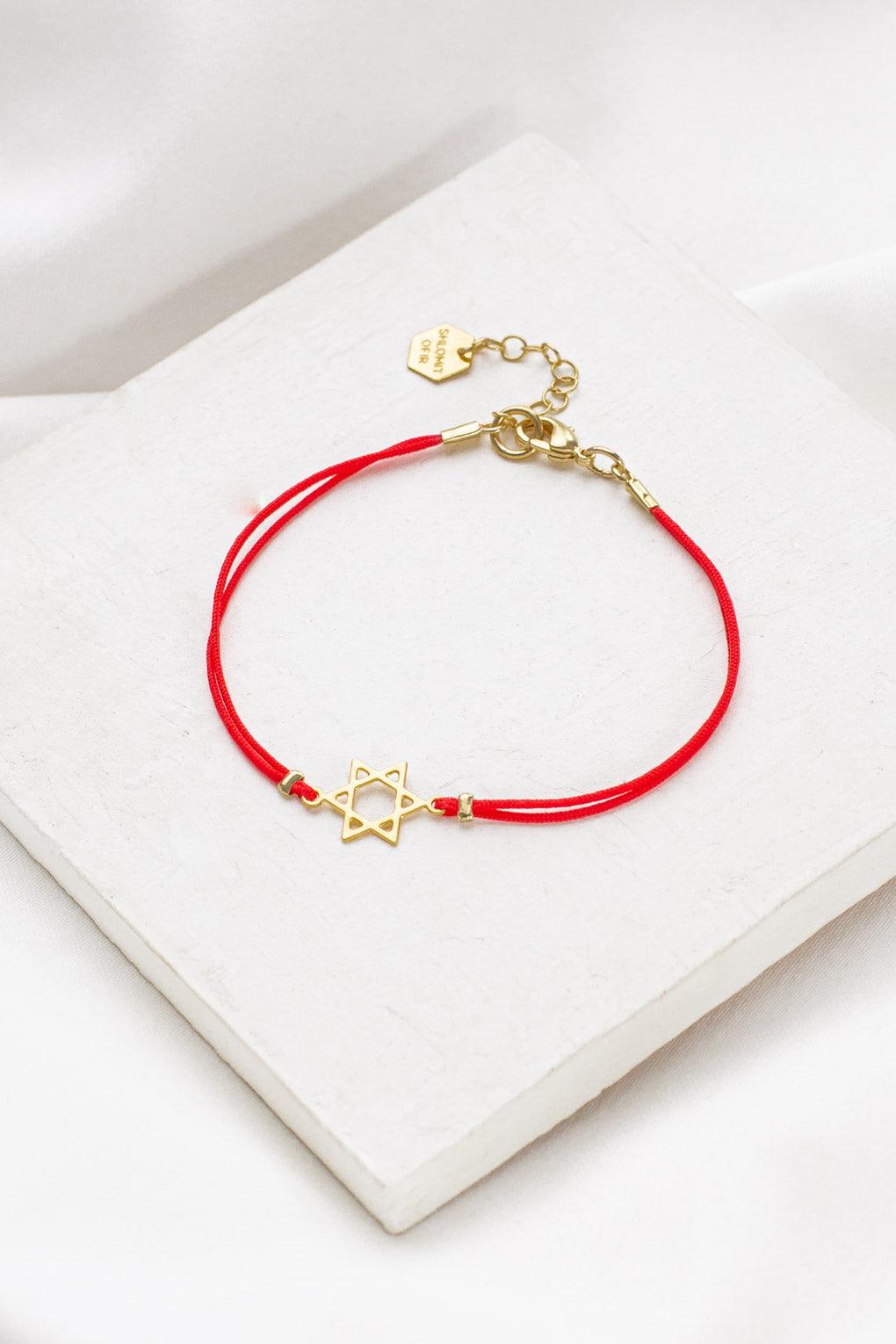 Star of David on String Bracelet