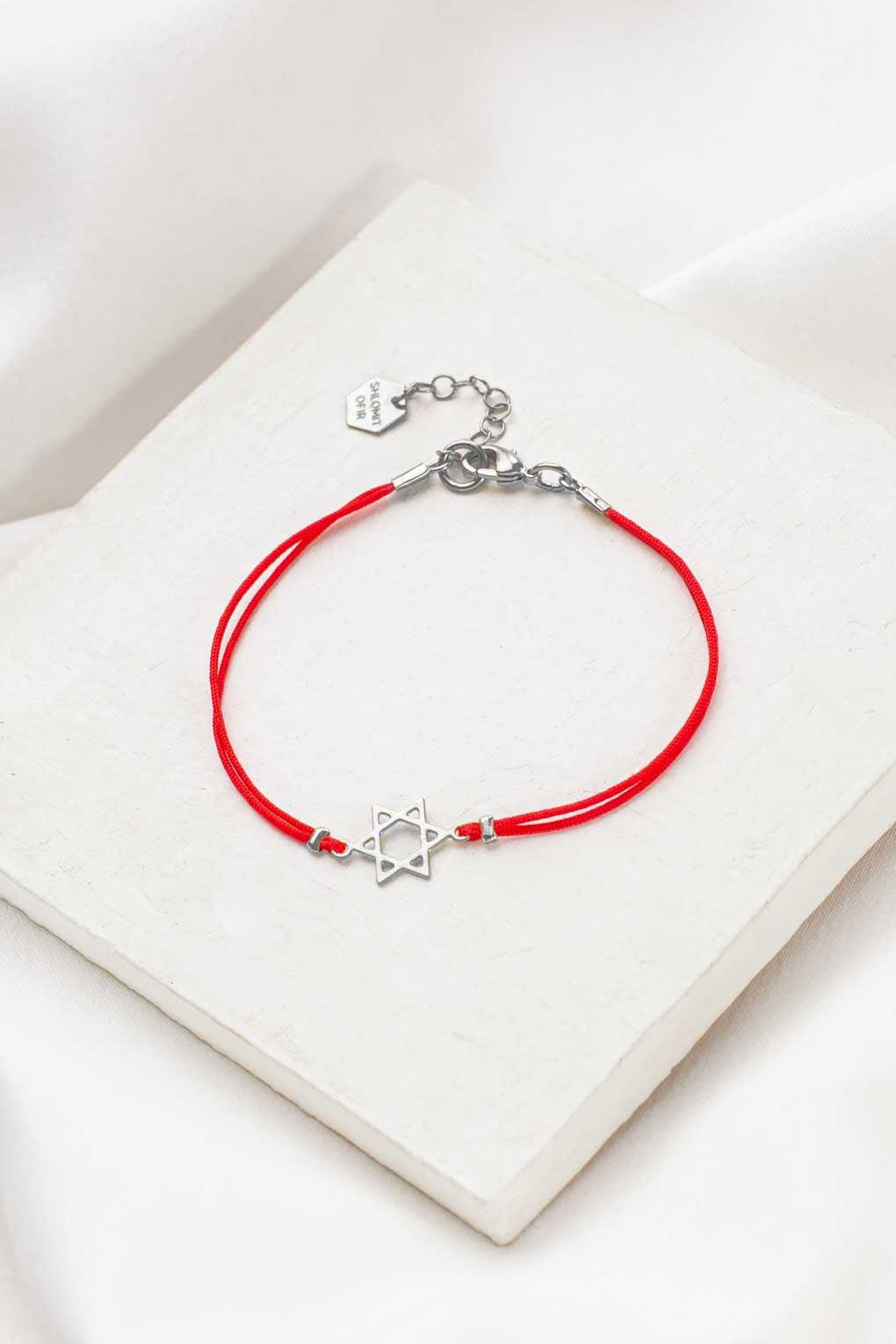 Star of David on String Bracelet