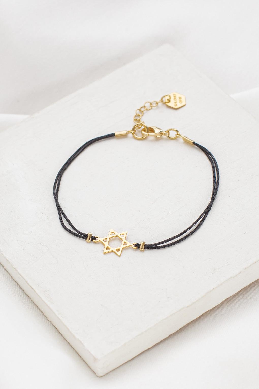 Star of David on String Bracelet