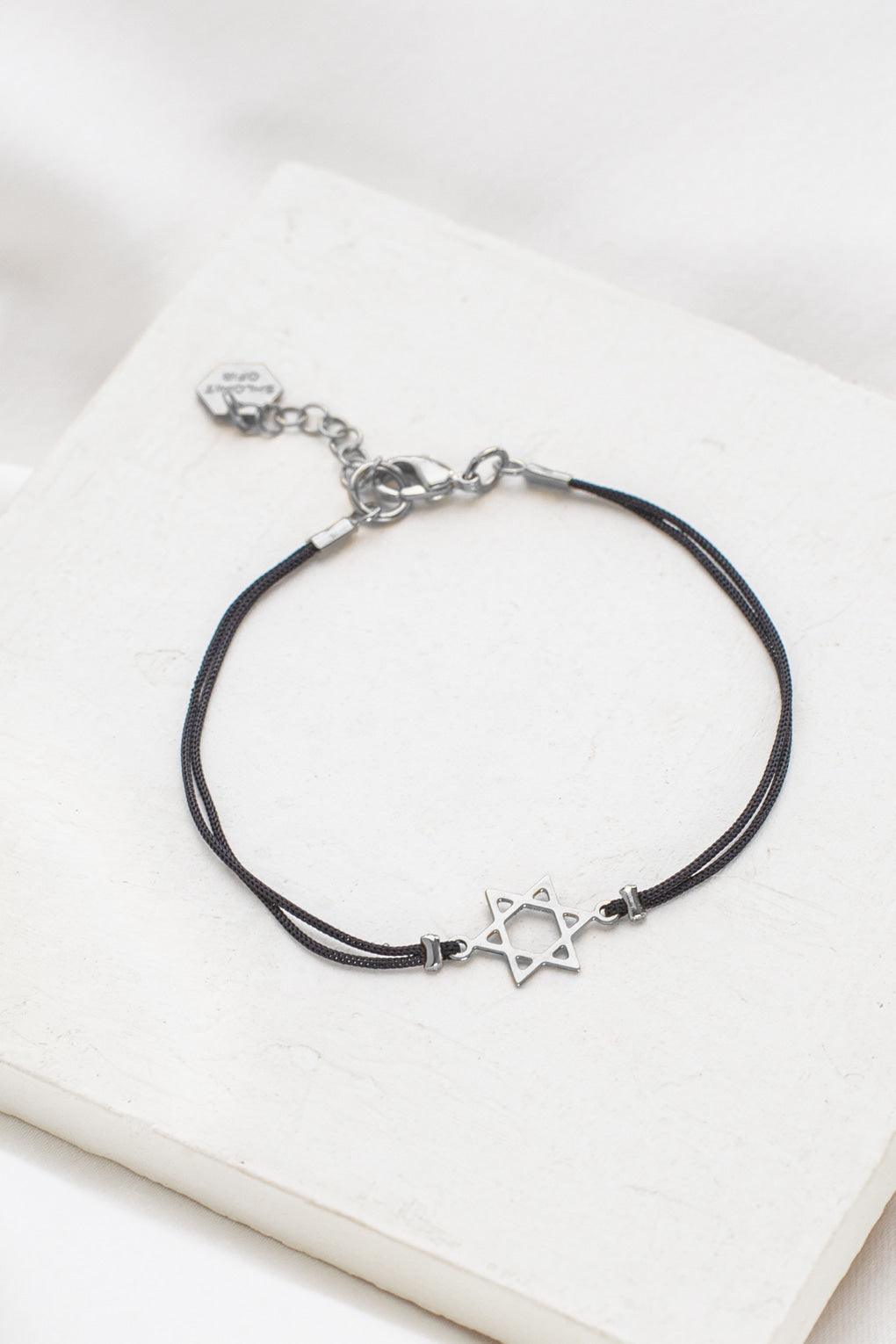 Star of David on String Bracelet