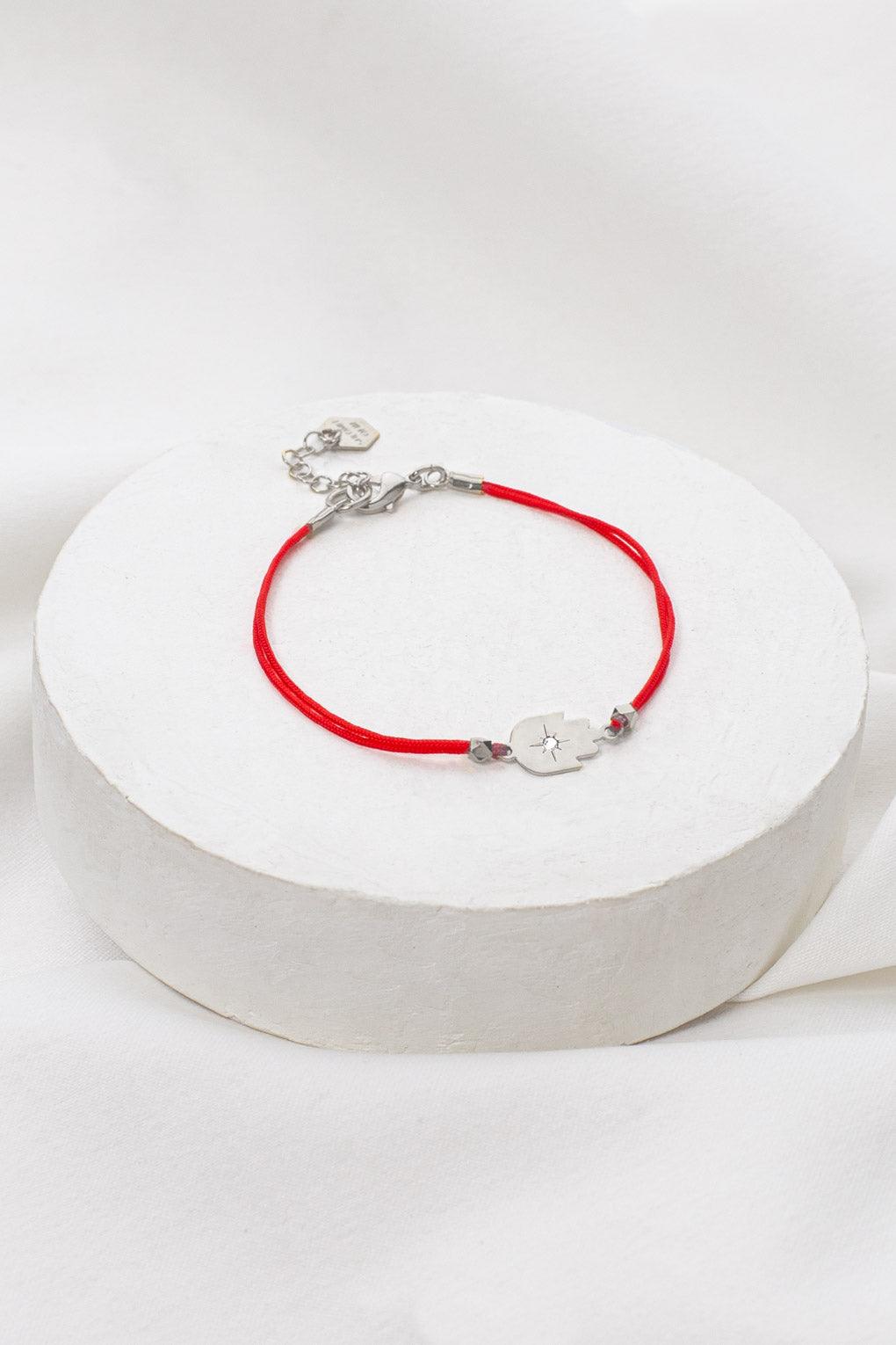 Hamsa on String Bracelet