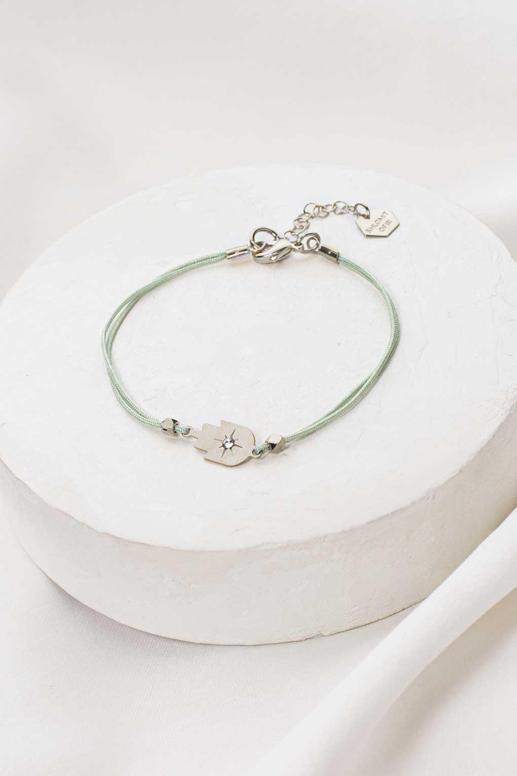 Hamsa on String Bracelet