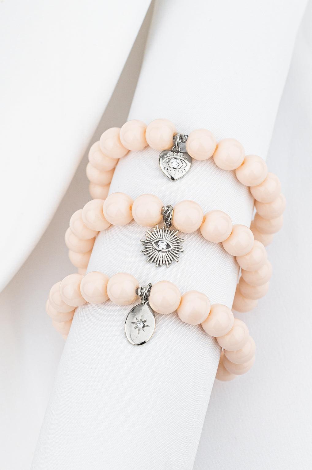 Lara Bracelet Gold / 7 light blue / Sun