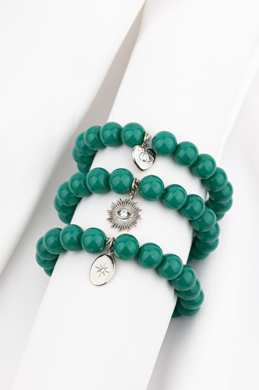 Lara Bracelet Gold / 7 light blue / Sun