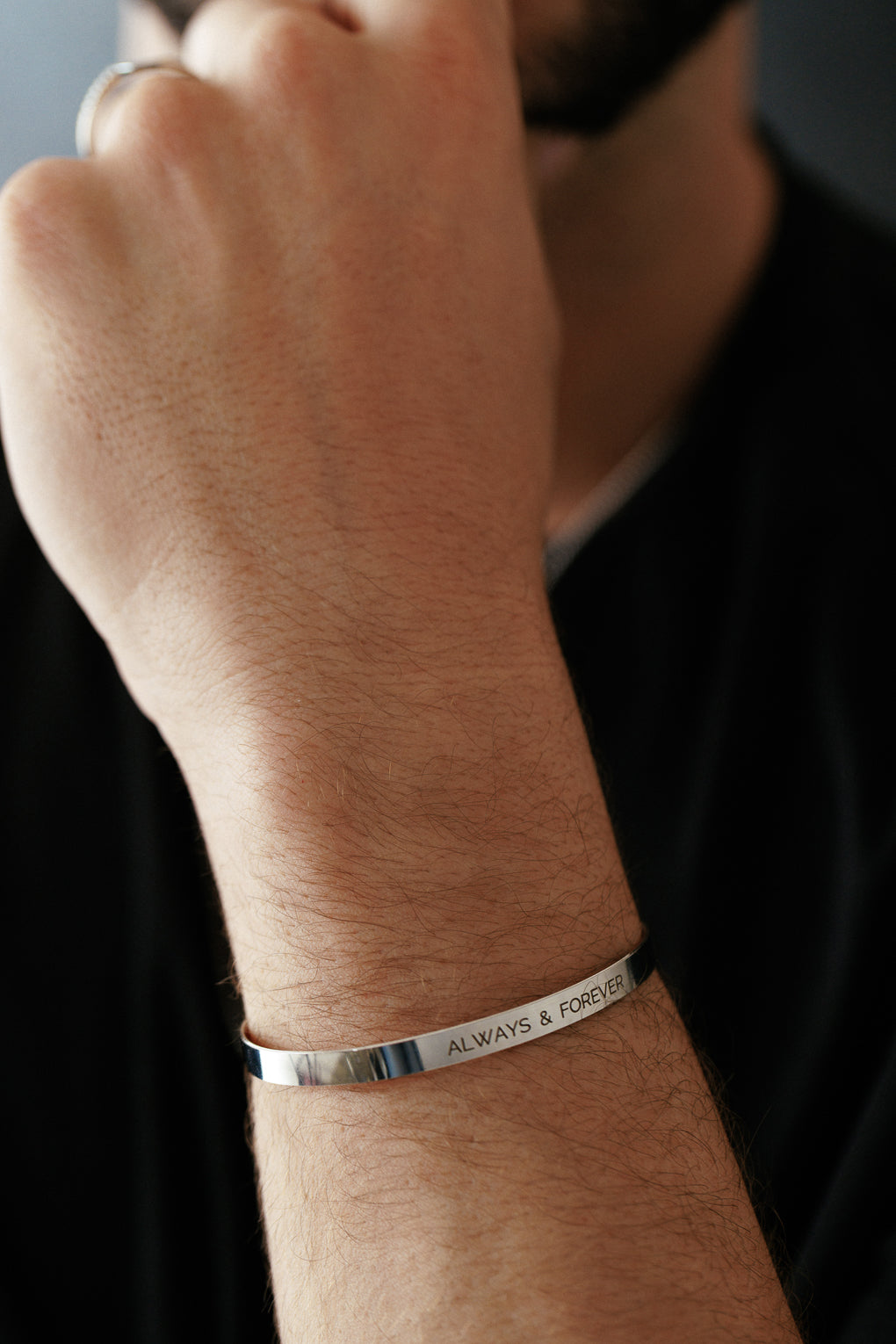 Custom Engraved Cuff Bracelet for Men