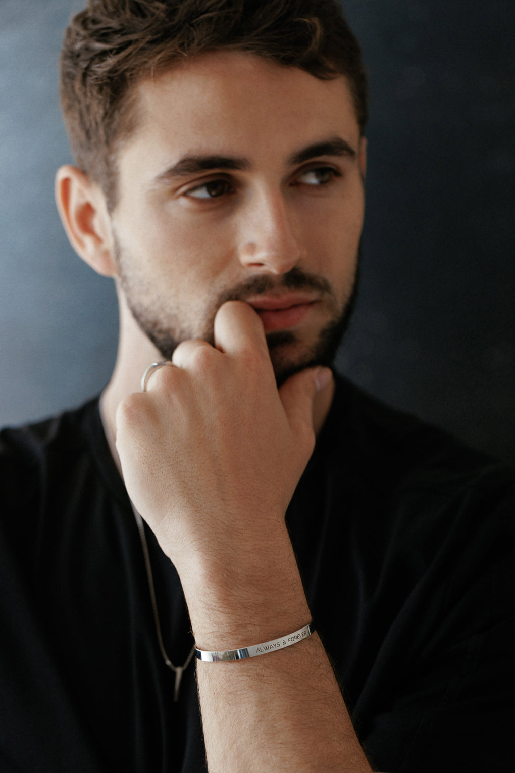 Custom Engraved Cuff Bracelet for Men