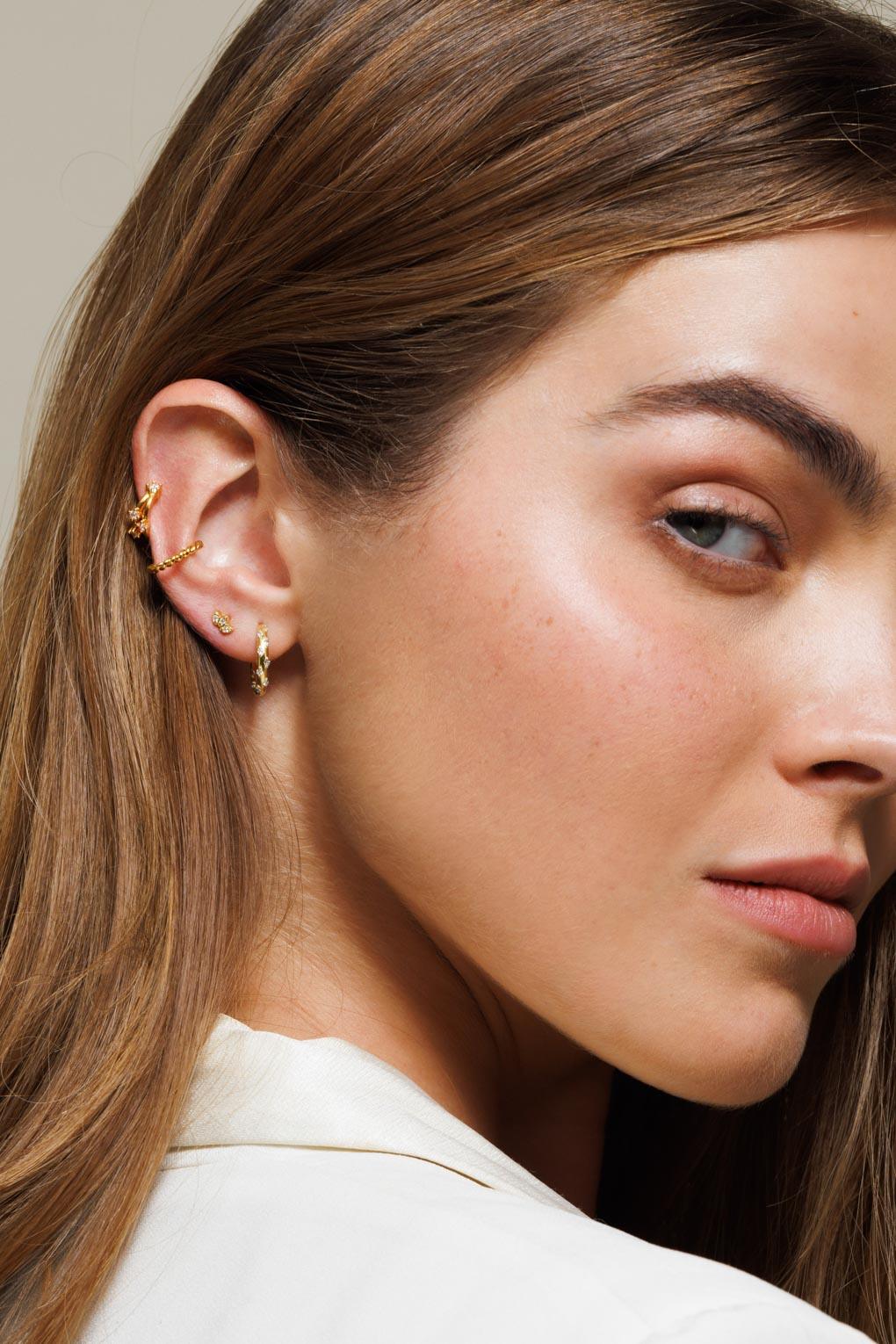 Midnight Hoop Earrings