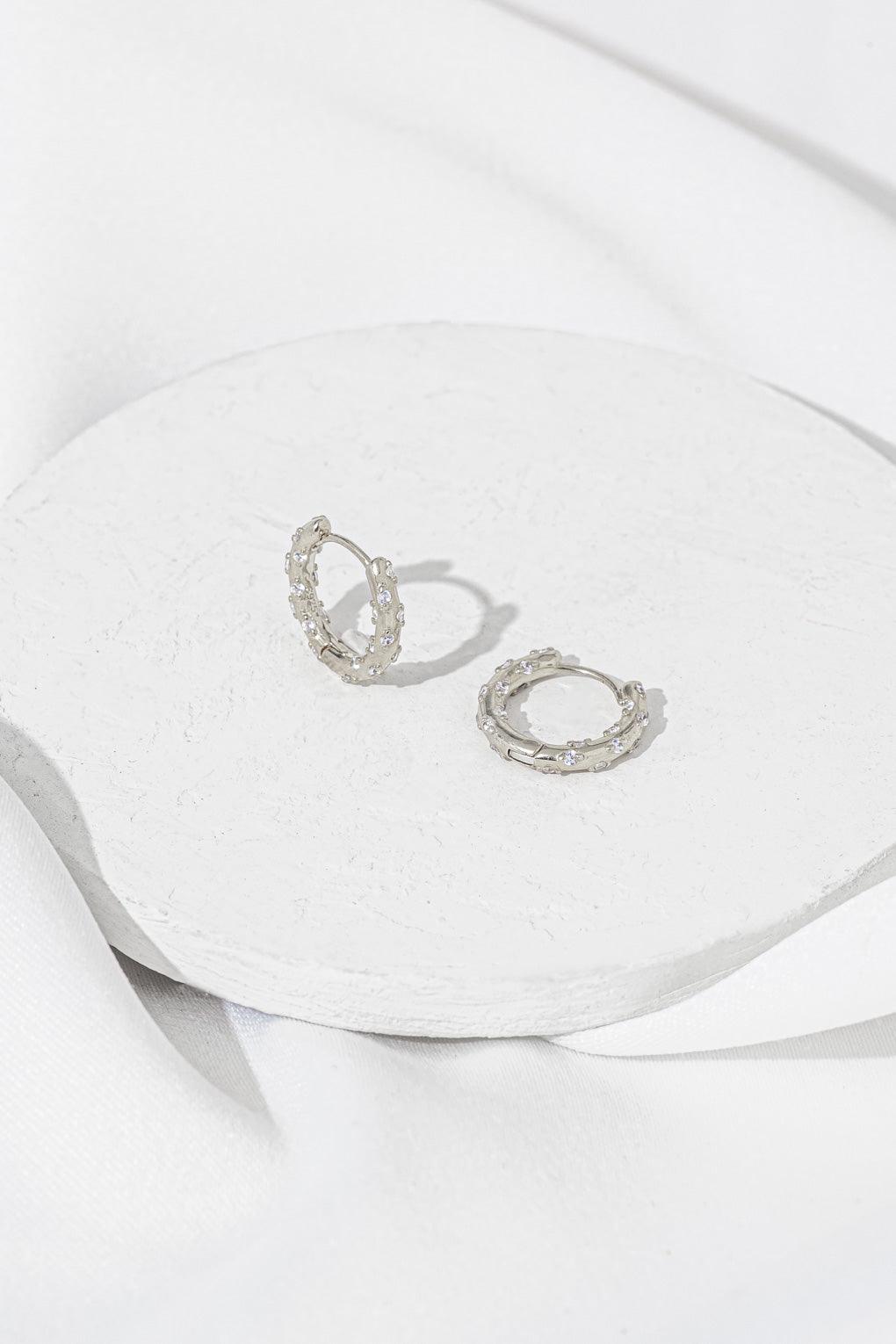 Midnight Hoop Earrings