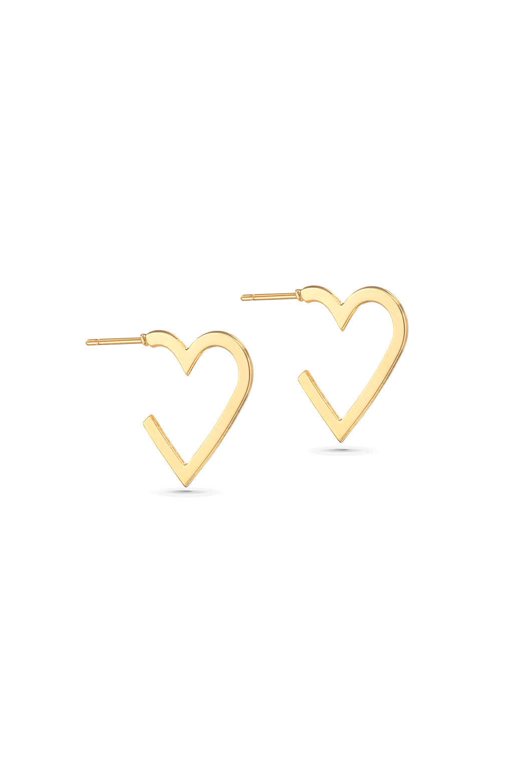 Tiny Heart Contour Earrings