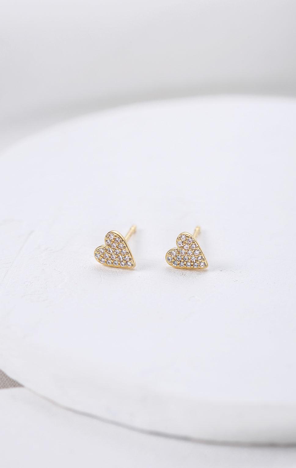 Crystal Heart Earrings