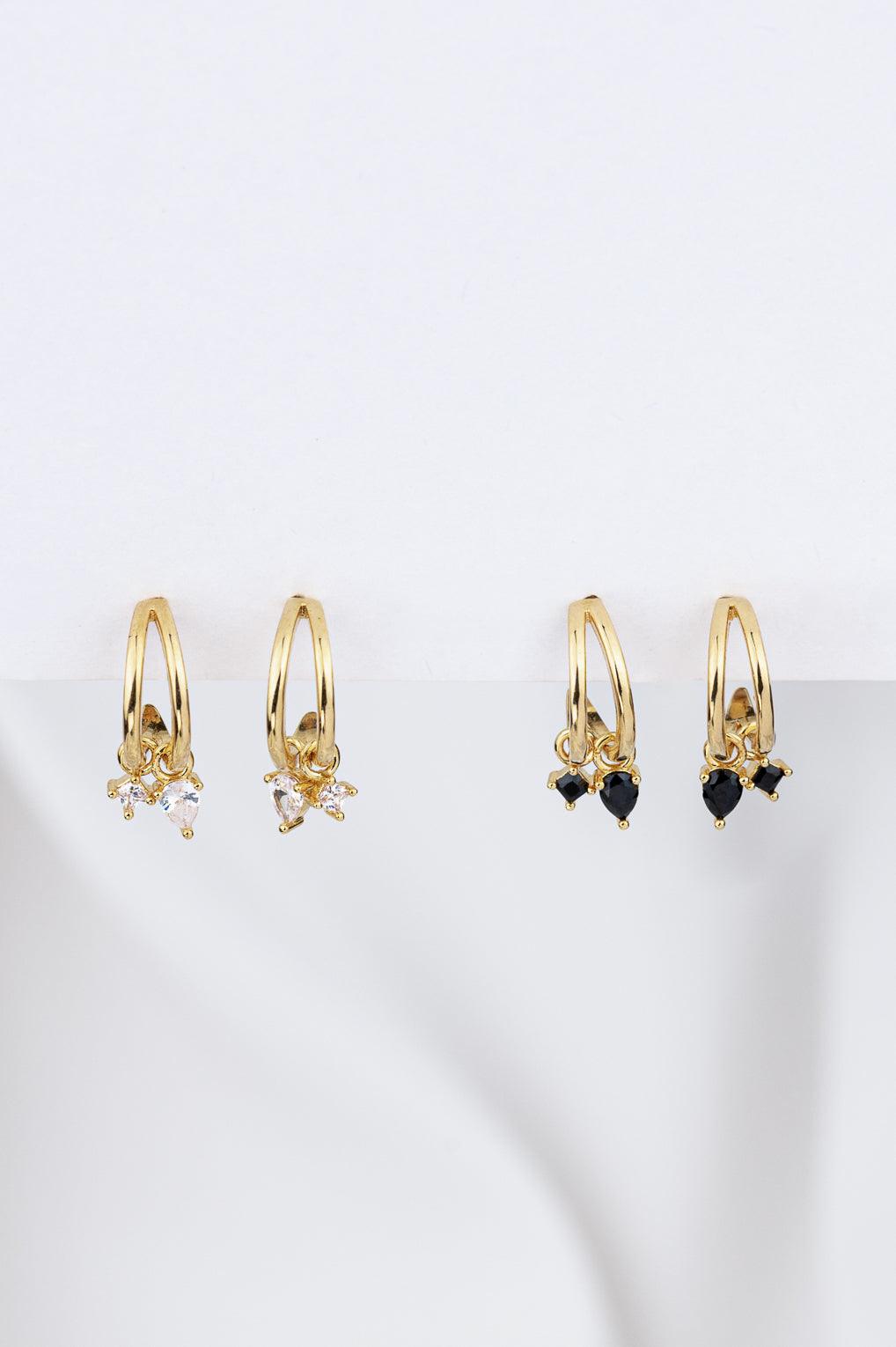 Gia Hoop Earrings Gold / 34 crystal