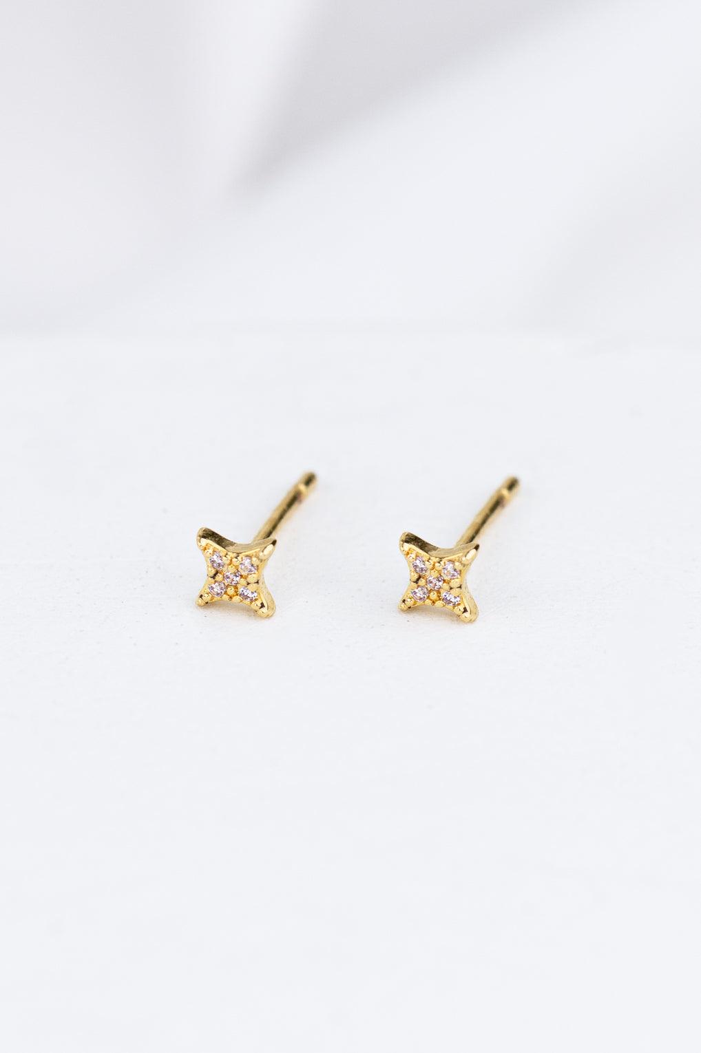Harper Post Earrings Gold / 34 crystal