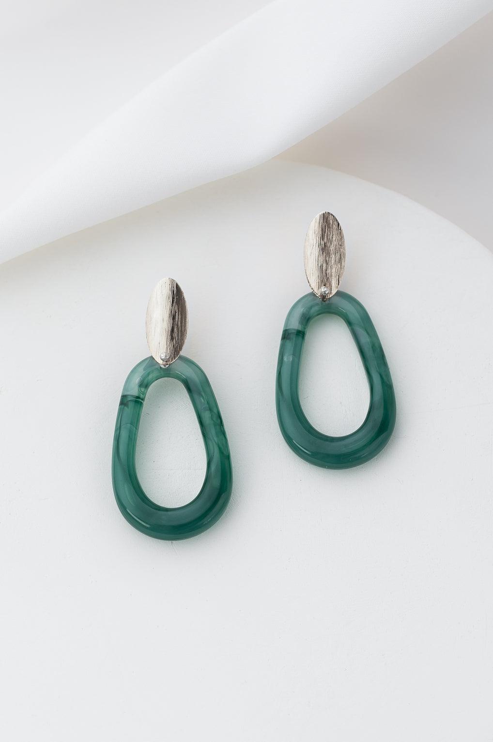 Clara Earrings Gold / 12 green