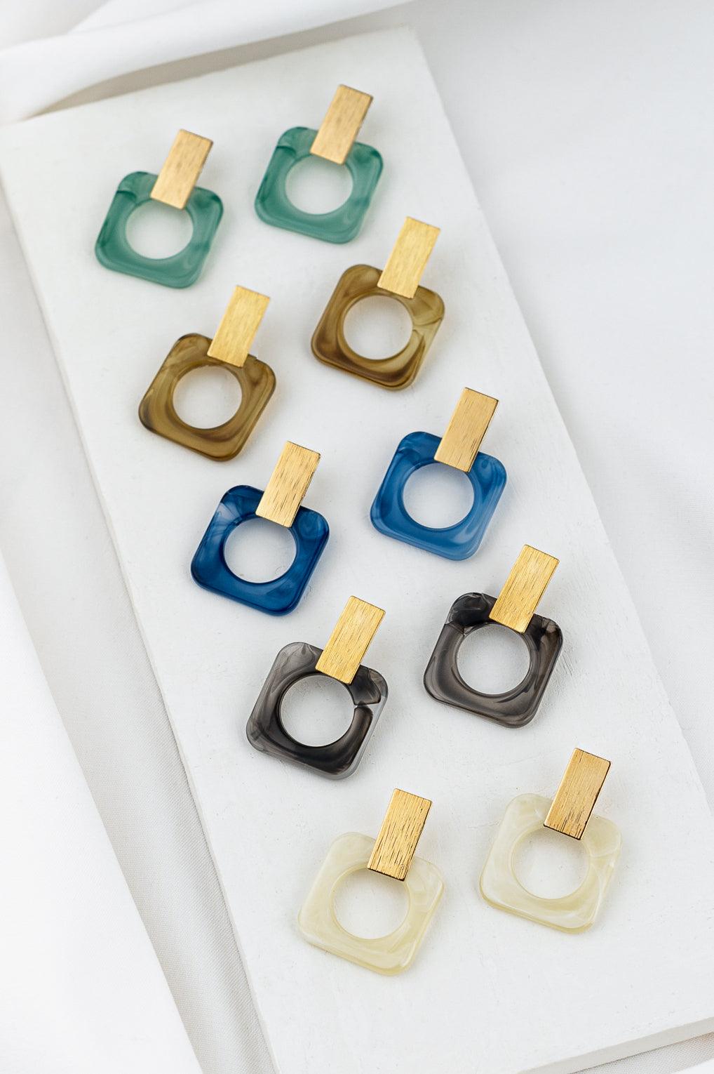 Ava Earrings Gold / 12 green