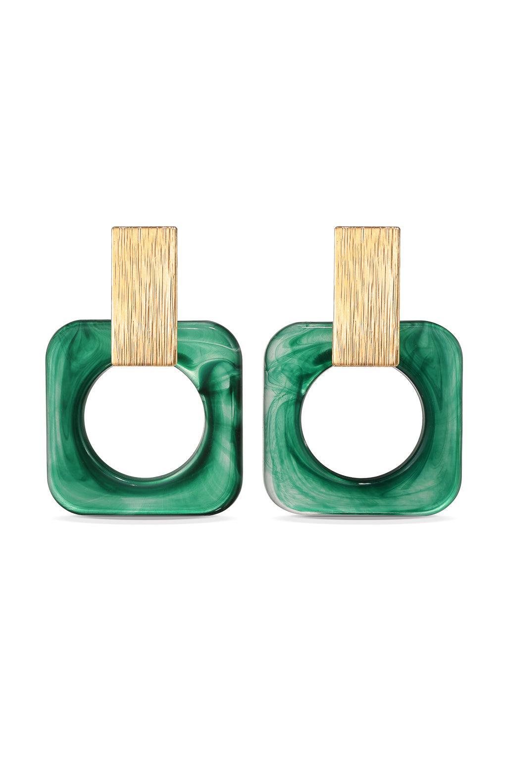 Ava Earrings Gold / 12 green