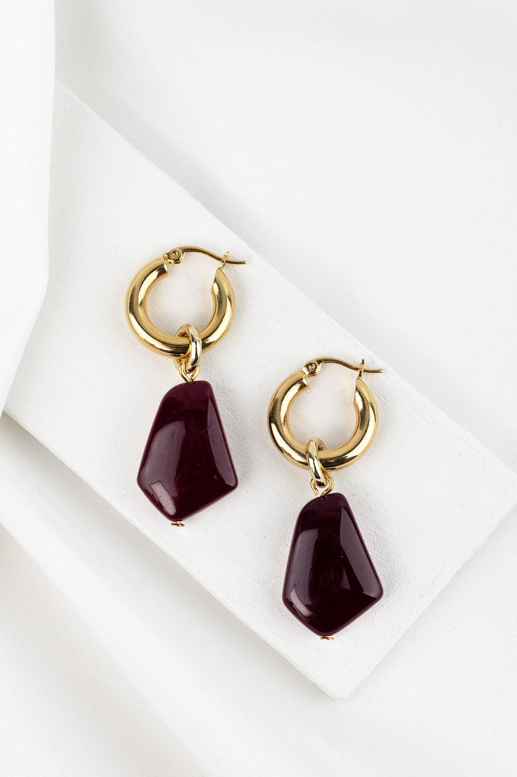 Vera earrings Gold / 16 mocca