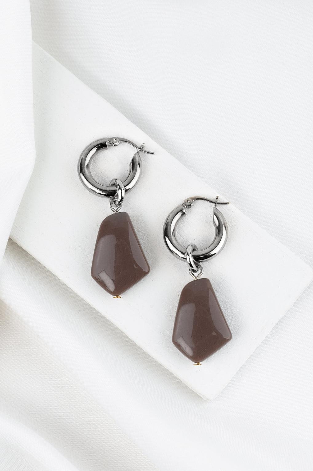 Vera earrings Gold / 16 mocca