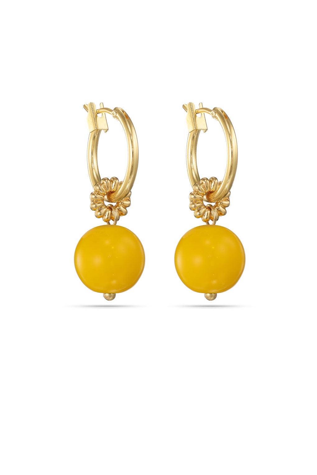 Lara Hoop Earrings Gold / 4 yellow