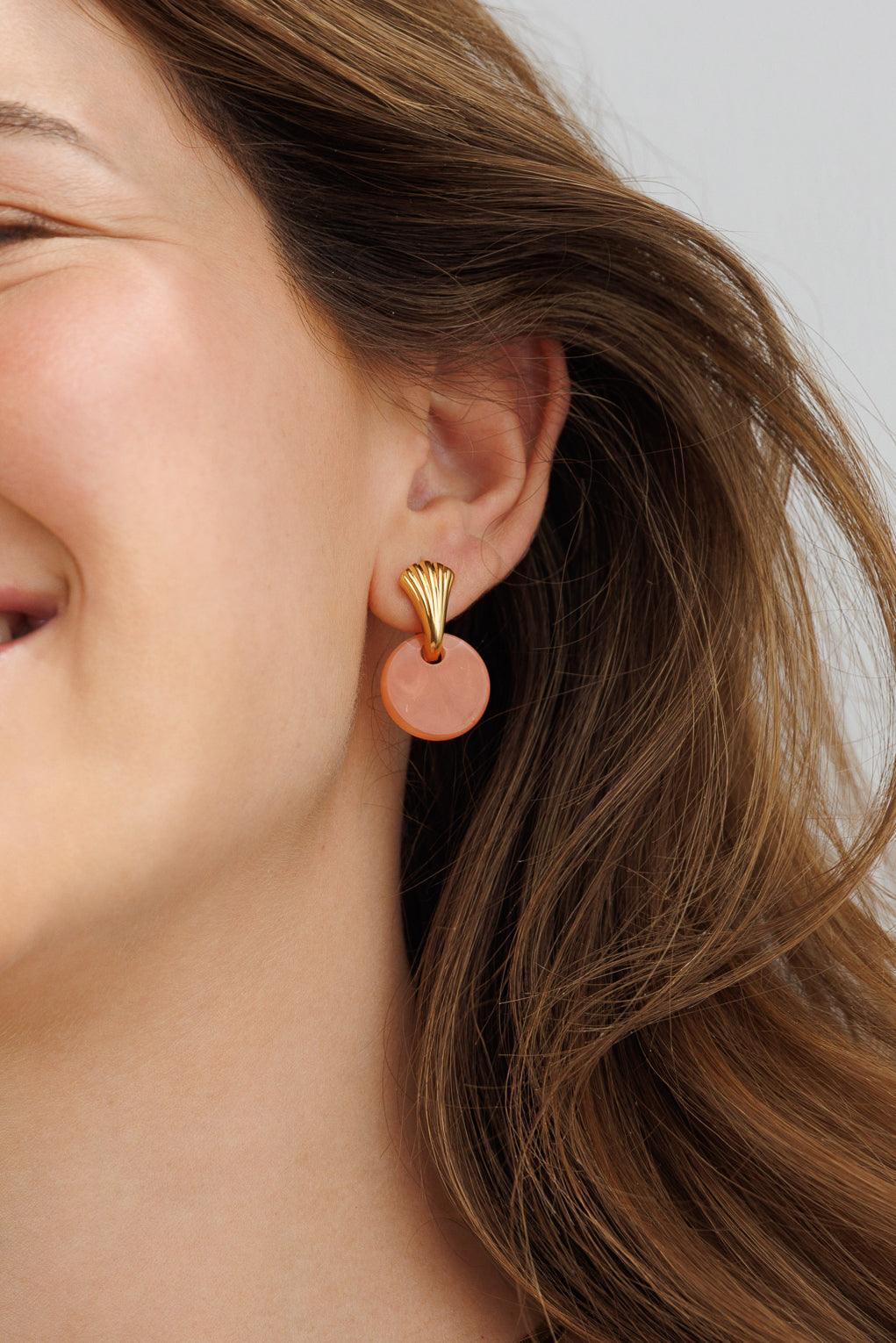 Sylvie Earrings Gold / 9 aqua