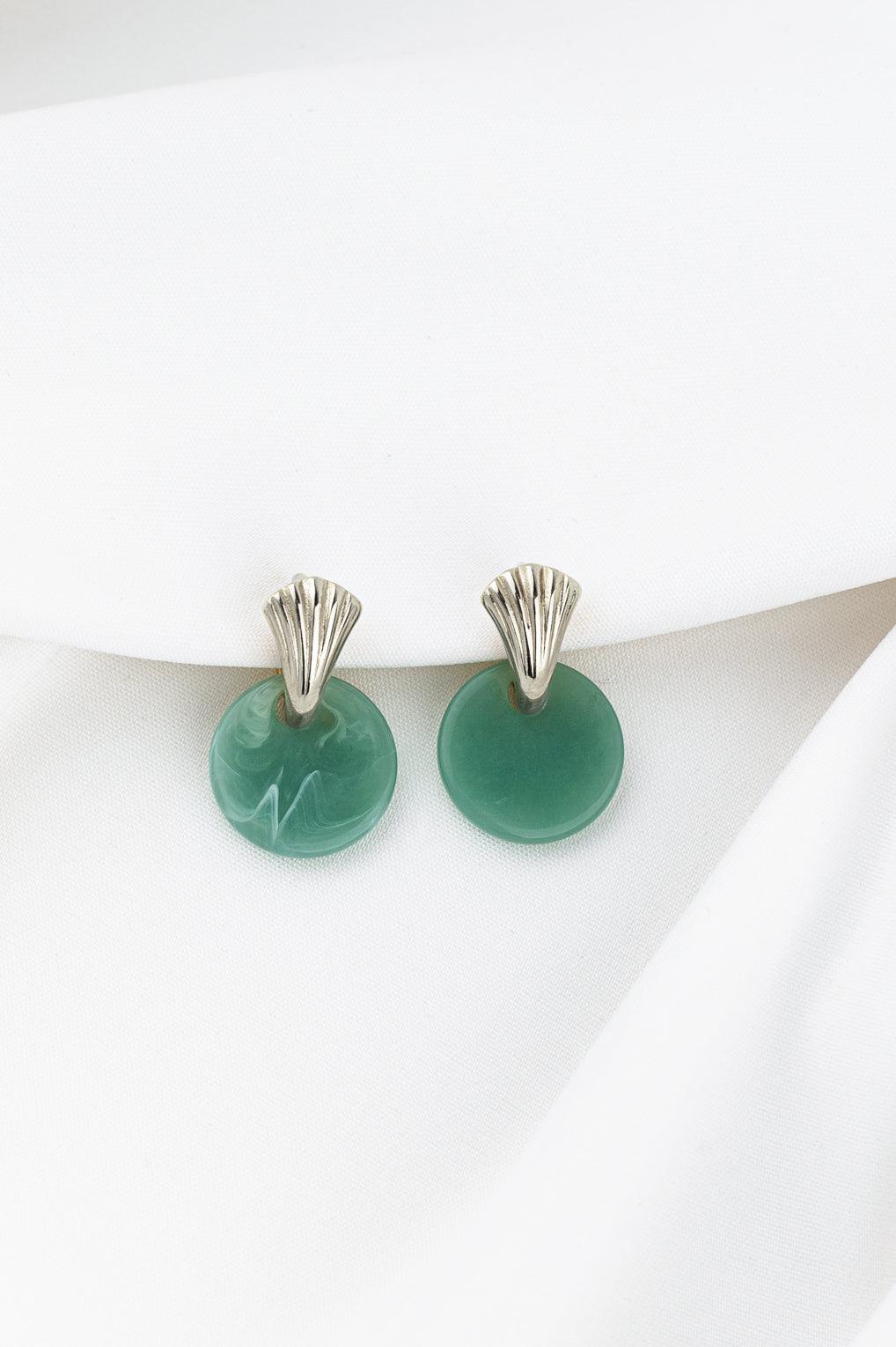 Sylvie Earrings Gold / 9 aqua