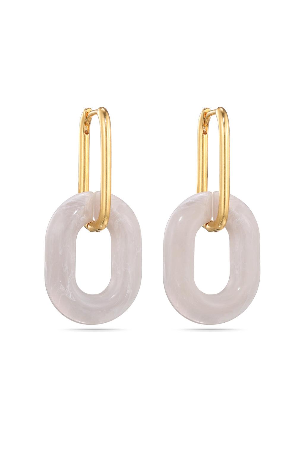 Una Earrings Gold / 7 light blue