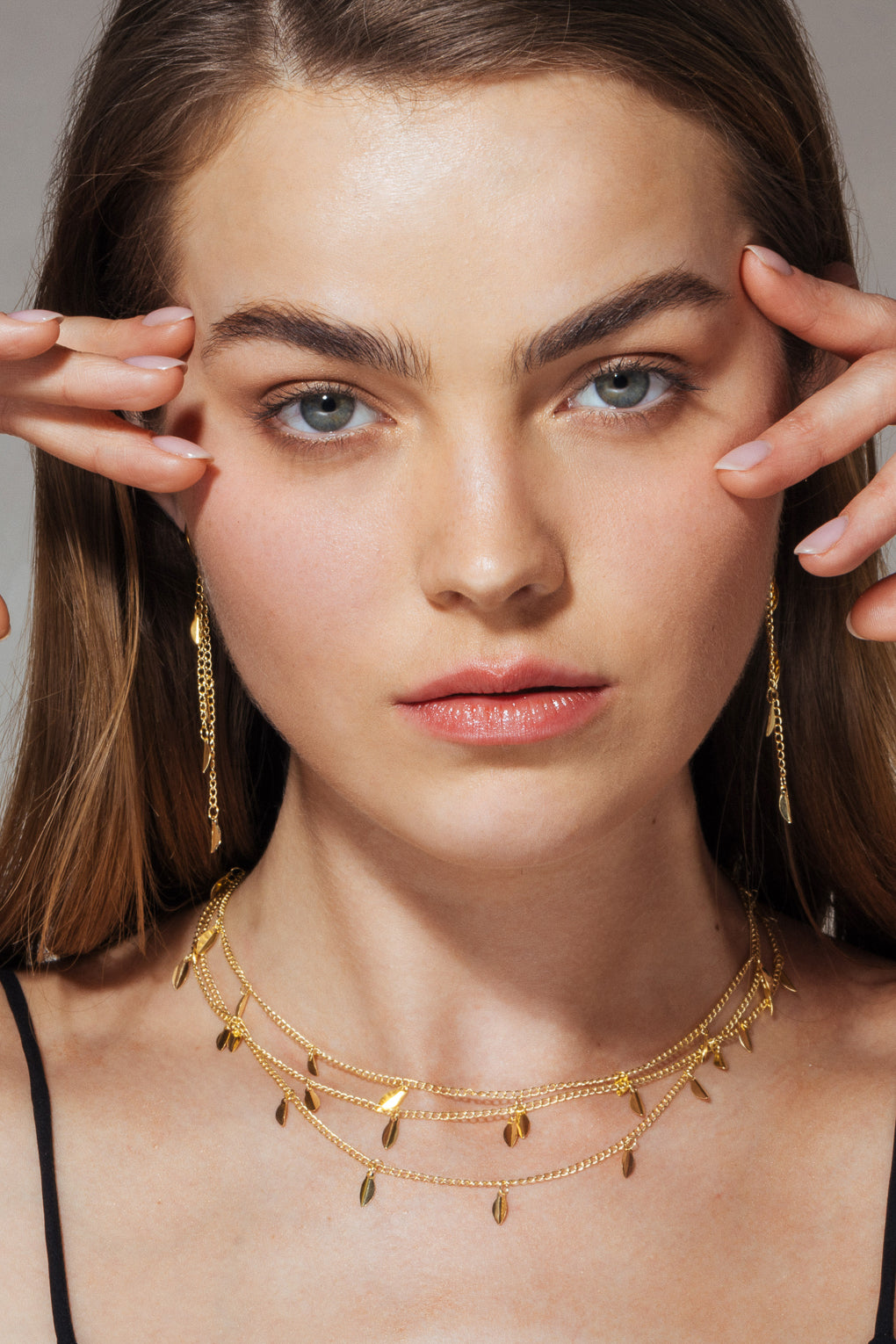 Laliv Clip-On Hoop Earrings Gold