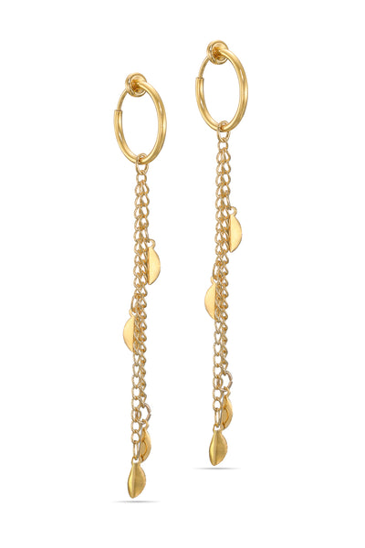 Laliv Clip-On Hoop Earrings Gold