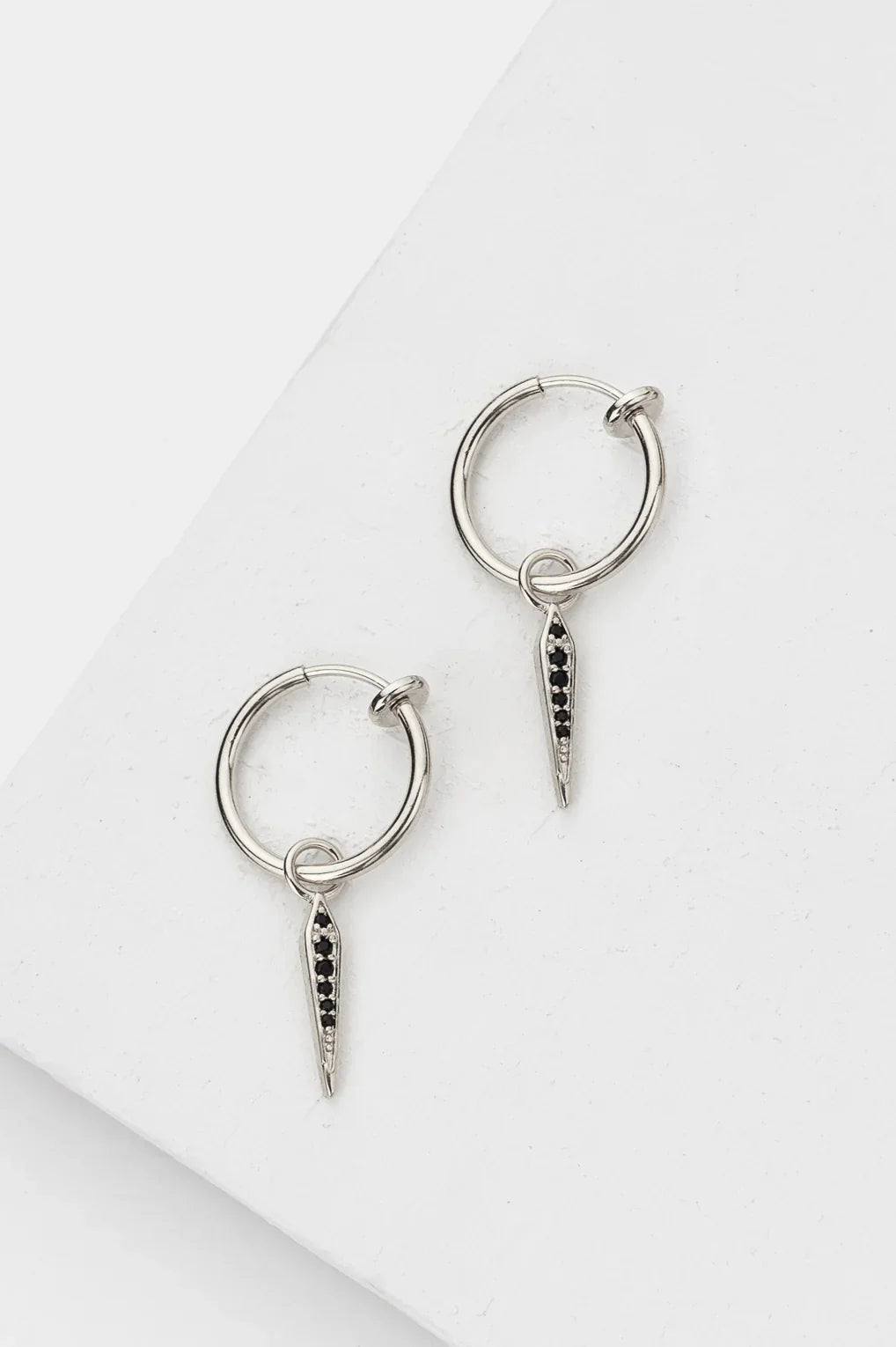 Lexy Clip-On Hoop Earrings Gold / 1 black