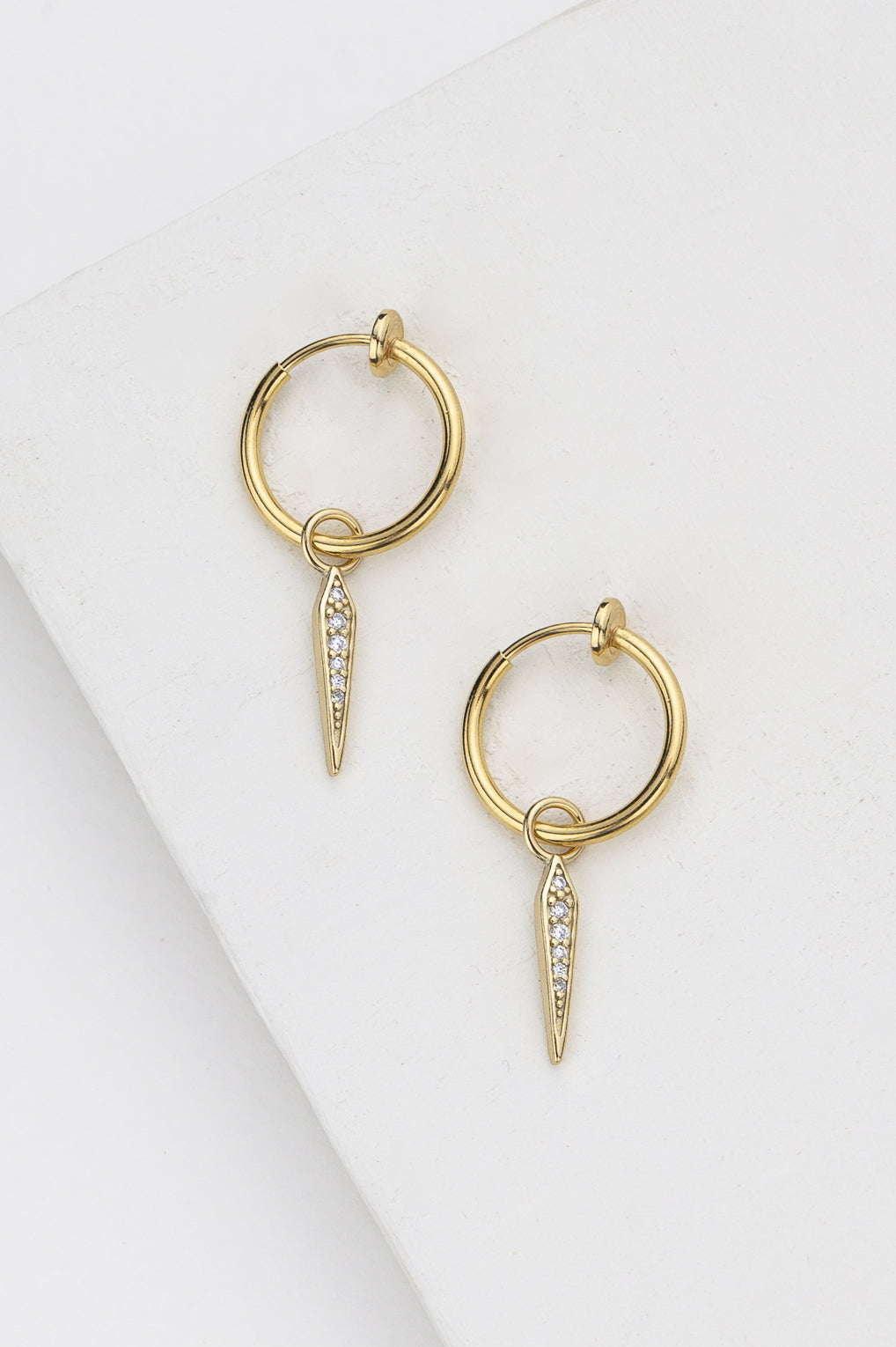 Lexy Clip-On Hoop Earrings Gold / 1 black