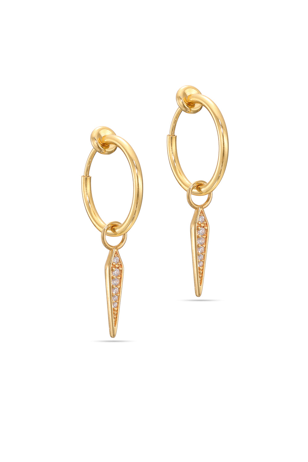 Lexy Clip-On Hoop Earrings Gold / 1 black