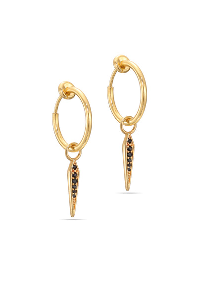 Lexy Clip-On Hoop Earrings Gold / 1 black